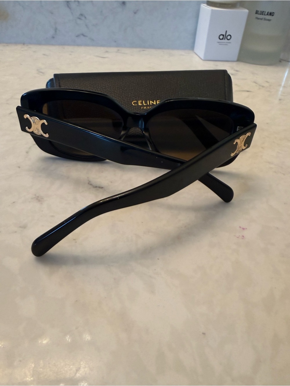 Celine Black Oversized Square Frame Sunglasses - Picture 2 of 9